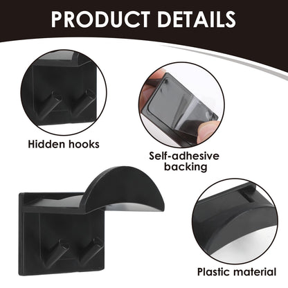Kasoud Adhesive Hat Hooks for Wall Mounted, 10 PCS Hat Storage for Baseball Caps, Baseball Caps Hat Holder