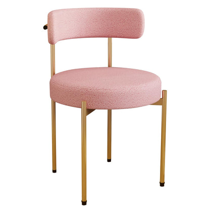 YEEFY Desk Chair No Wheels Vanity Chair Comfy Accent Chair for Living Dining Room Bedroom Home Office Mid Century Modern Upholstered Armless Chair