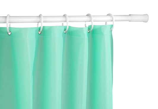 WENKO ALLSTAR White Telescopic Shower Curtain Rail 22mm Clamp Aluminium Length 70-120 Diameter 2.2 cm