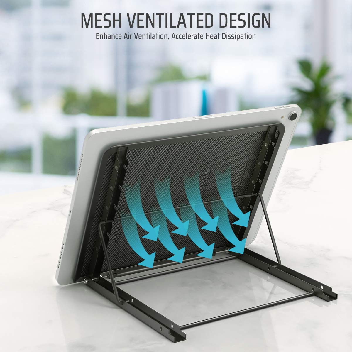 Lidasen Laptop Stand Tablet,Foldable Portable Ventilated Desktop Laptop Holder, Cooling Stand (10"-15.6") compatible with Dell XPS, HP