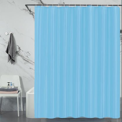 LUKDUNG 240 x 200 cm Polyester Textile Shower Curtain Anti-Mould for Bathroom, Curtain for Bathtub Shower Made of Fabric Waterproof Washable Shower
