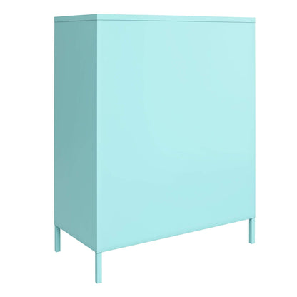 DHP Furniture Cache 2 Door Metal Locker Storage Cabinet Mint