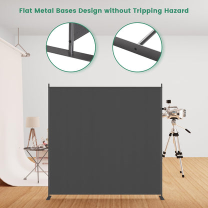 Helios&Hestia 1-Panel 6 ft Tall Indoor Folding Room Divider, Portable Privacy Screen, Freestanding Partition Separator