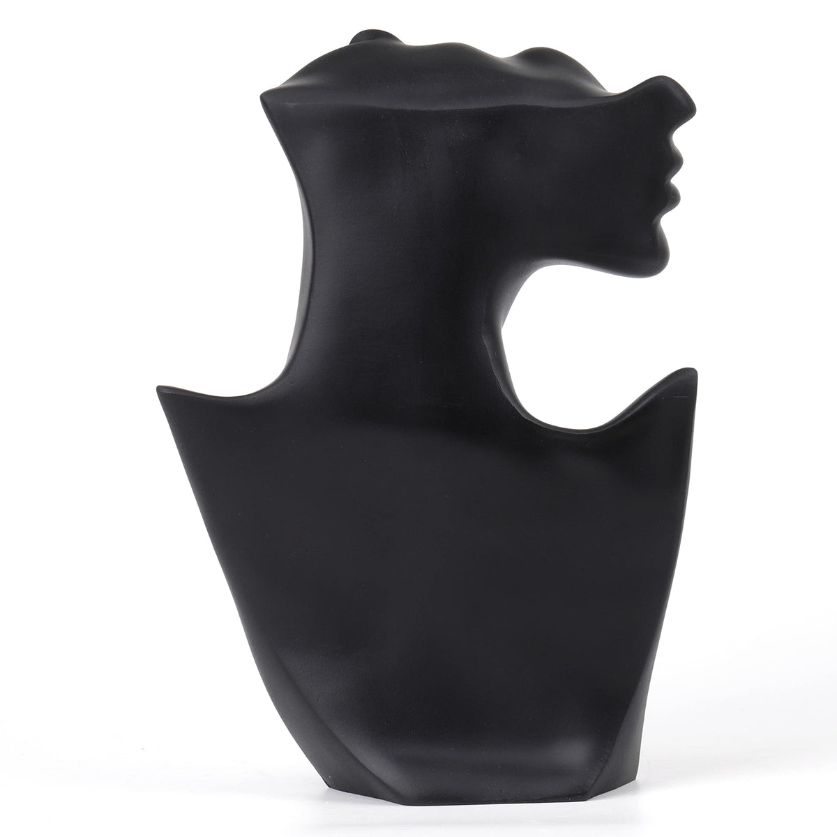SOUJOY Jewelry Display Stand, Mannequin Earring Stand, Black Resin Pendant, Boutique Bust Holder Organizer for Show Jewelry, Necklace, Earrings, Rings