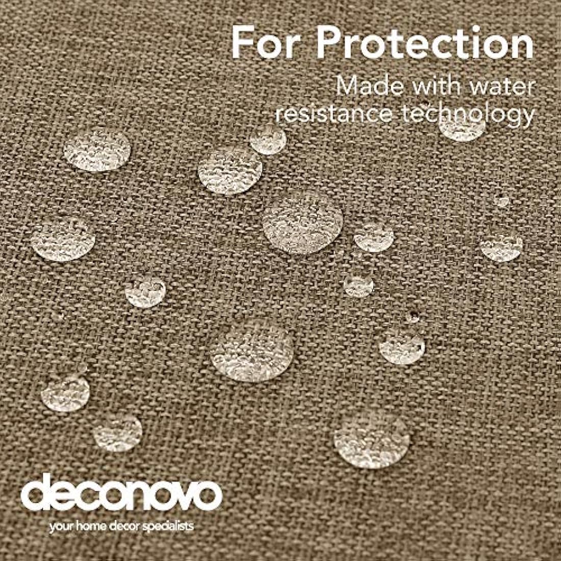 Deconovo Tablecloth Wipeable Solid Rectangle Faux Linen Table Cover for Painting 51x63in(130x160cm) Taupe