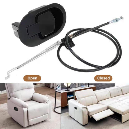 Kisbeibi Recliner Release Pull Handle, Aluminium Alloy Recliner Chair Parts Universal Recliner Release Pull Handle Replacement Cable