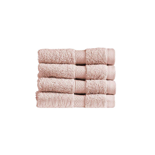 Christy Refresh Bathroom Towel Set | Set of 4 | 4 Face Cloth Set | Quick Dry | Gentle Pastel Tones | Soft Absorbent Shower Towels | 100% Cotton 550GSM