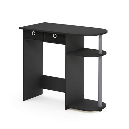 Furinno Go Green Home Laptop Notebook Computer Desk, Study Desk, Writing Desk, Black/Grey/Black, 80 (W) x 72.4 (H) x 39.6 (D) cm