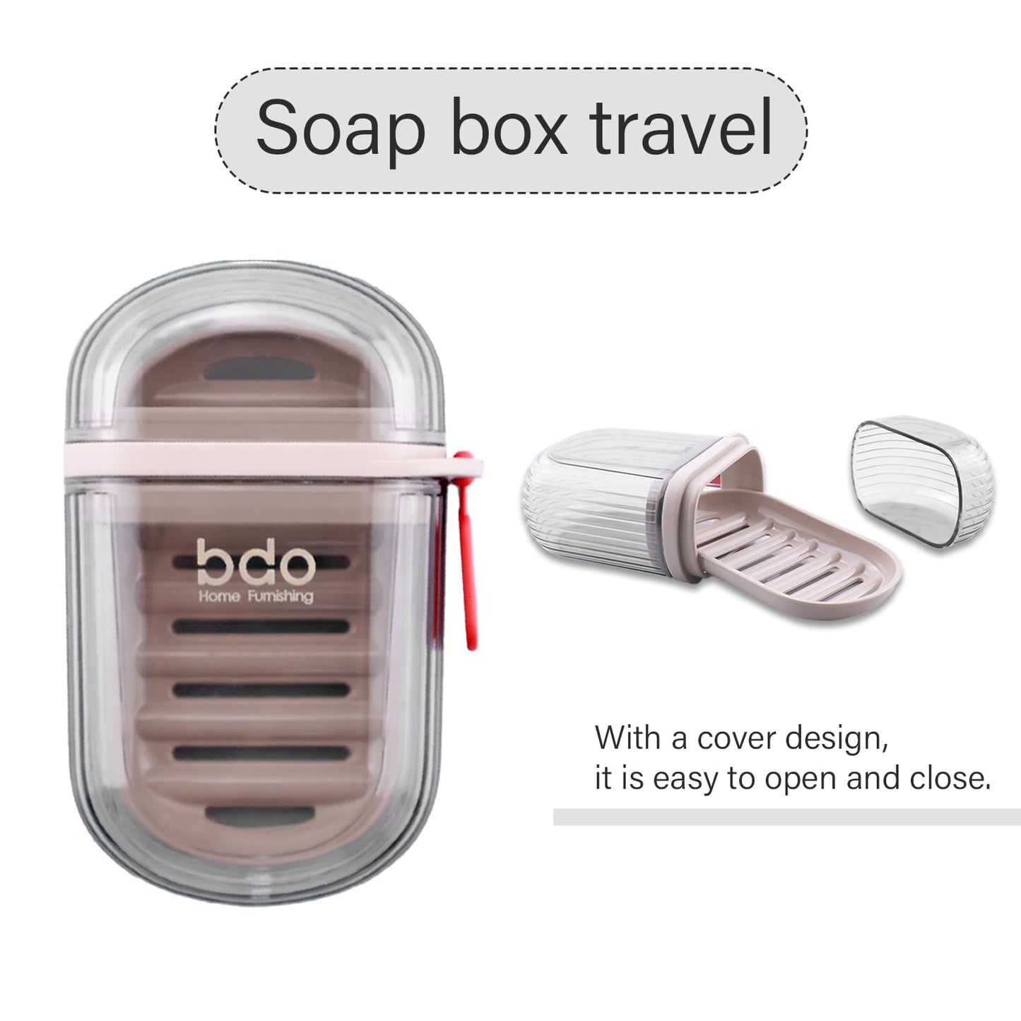 Travel Soap Case Soap Box Waterproof and Leakproof, Strong Sealing Soap case with Lid for Travel, Bathroom, Camp, Outdoor