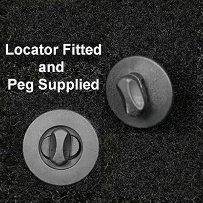(Q308:CT65) 4 Piece Toyota (2014-2018) Aygo Vehicle Specific Car Mat Set Grey Carpet Red Trim