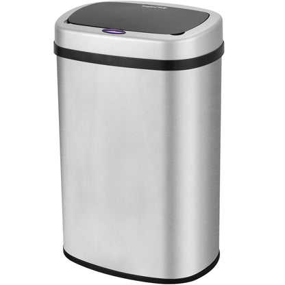 display4top Stainless Steel Automatic Touchless Kitchen Bathroom Sensor Bin,Trash Can,Touch Bin (58LRound)