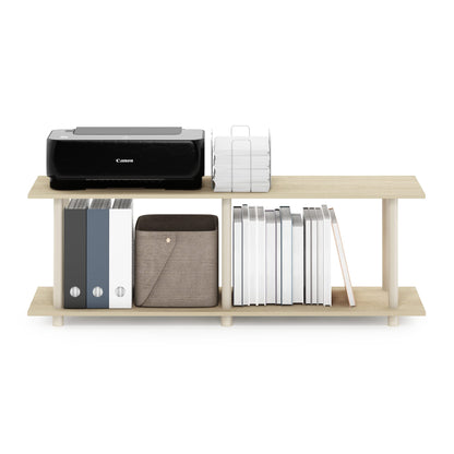 Furinno TURN-N-TUBE Display Shelf, 4-Tier Book Shelf, Storage Shelves, Toolless Open Shelves, Round Tubes, for Organization and Storage, Living Room