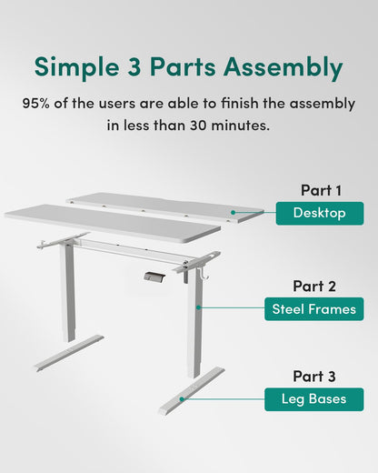 FEZIBO Electric Standing Desk 100 X 60 cm Heigh Adjustable Standing desk with digital display panel
