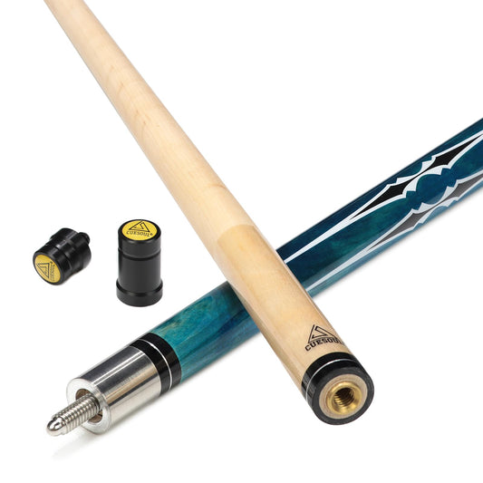 CUESOUL 58 Inch 19 Oz 1/2 Jointed Maple Billiard Pool Cue (CSTB003U)