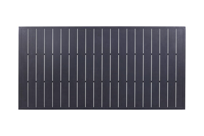 Out & Out Original Havana 200cm Modern Aluminum Slatted Outdoor Patio Garden Dining Table - Graphite