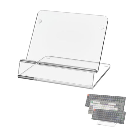GEEKRIA Keyboard Display Stand, Acrylic Mechanical Gaming Keyboard Holder for 60%, 75%, 80%, 96% Computer keyboard (transparent)