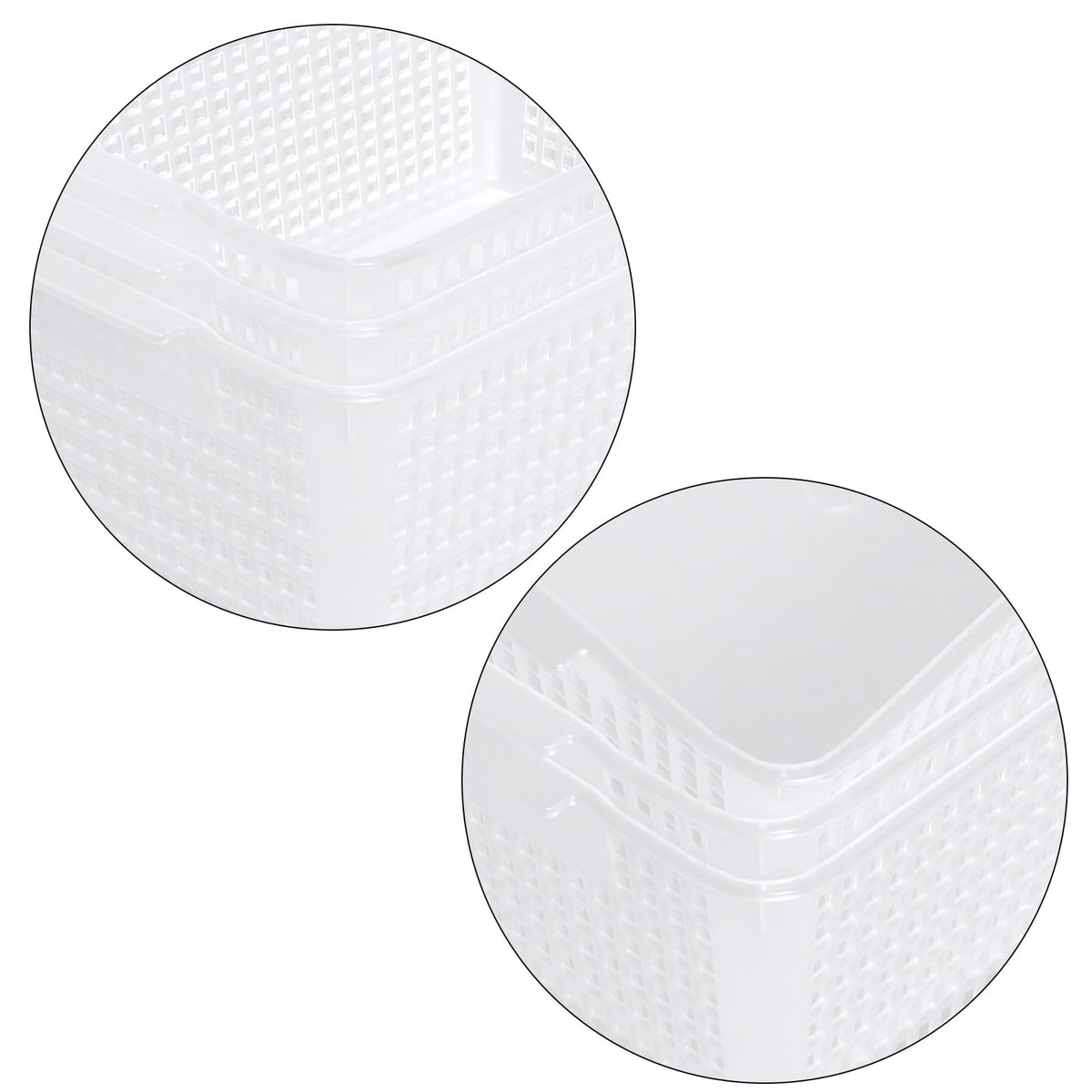 Qskely 3-Pack Large Plastic Storage Basket, Clear Kitchen Cupboard Baskets