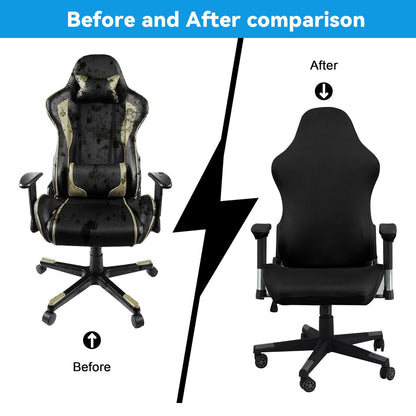 Luckwaii Gaming Chair Cover 6 Pcs Office Chair Covers Stretch Removable