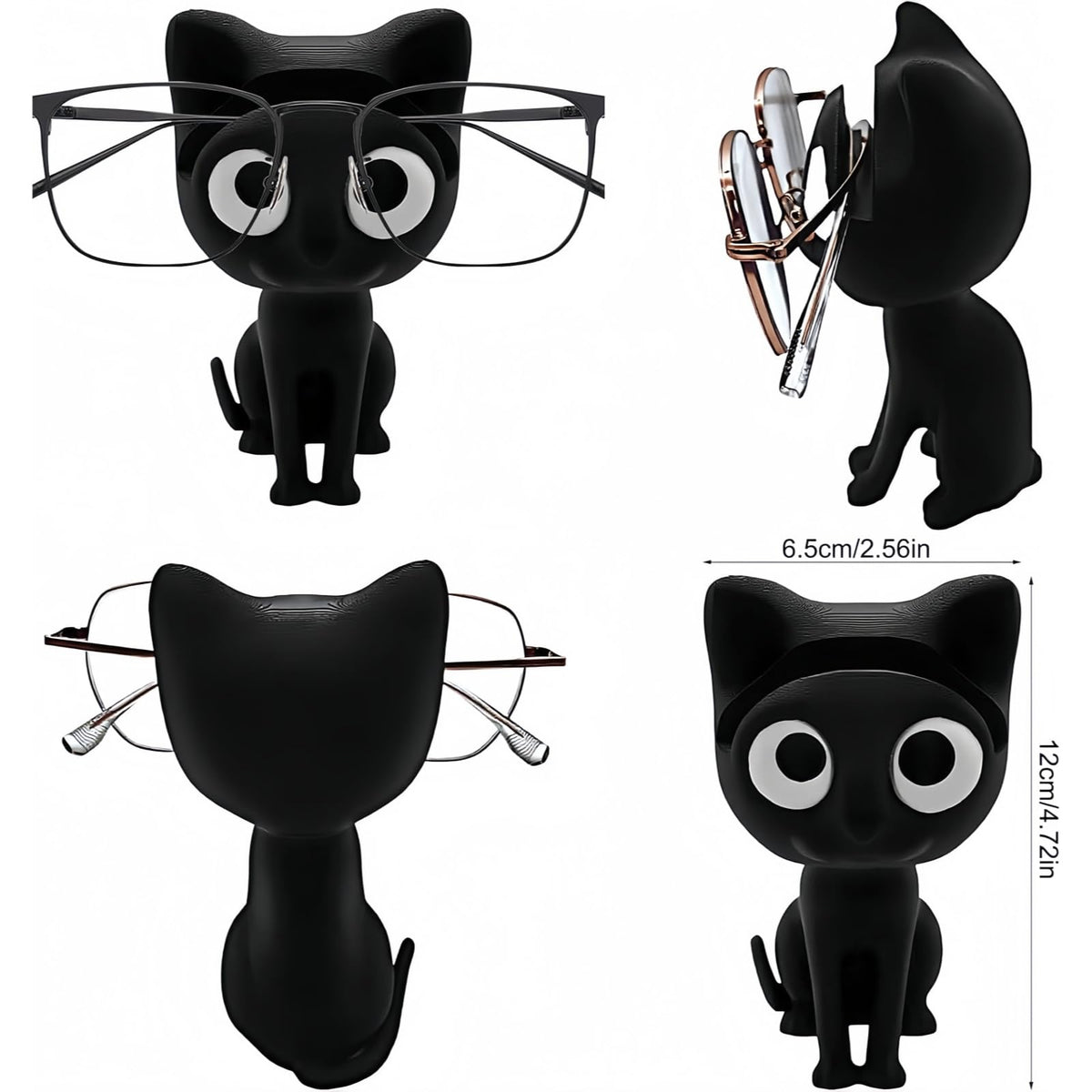 Cuikaan Cat Glasses Holder Stand,3D Printed Animal Glasses Stand for Desk & Living Room Decor,Cat G/lasses Holder,Eyeglasses & Sunglasses
