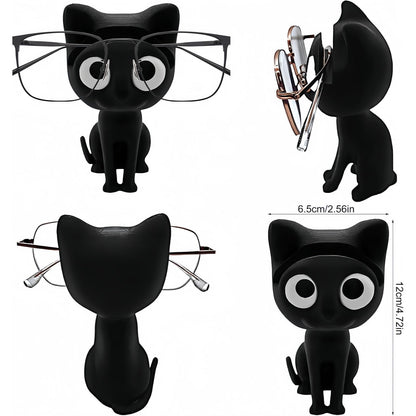 Cuikaan Cat Glasses Holder Stand,3D Printed Animal Glasses Stand for Desk & Living Room Decor,Cat G/lasses Holder,Eyeglasses & Sunglasses