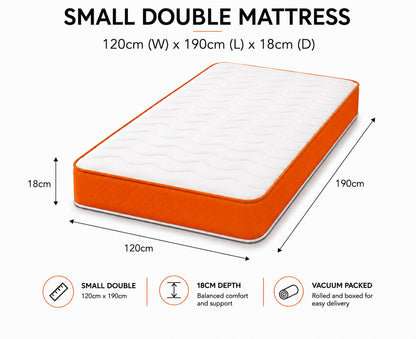 eXtreme comfort ltd Cooltouch Colours Orange Small Double Mattress