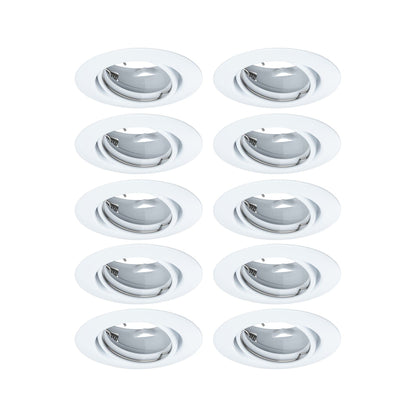 Paulmann 93400 LED Base recessed luminaire Round swivelling max. 10x10 watts recessed Spotlight White recessed lamp Metal Ceiling spot GU10