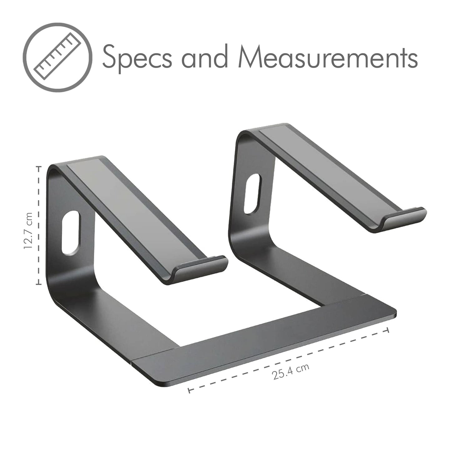 Desire2 Supreme Pro Laptop Stand - Gaming Laptop Stand Riser, Aluminum Metal Laptop Holder for Desk, Anti Scratch Silicone Grips