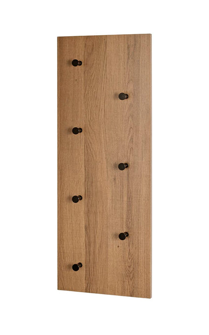 HAKU Wardrobe Oak, Black, MDF, Metal - Dim.: W 80 cm x H 30 cm x D 5 cm, Style: Modern
