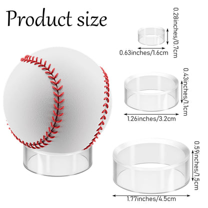 Sorcristy Clear Acrylic Sphere Holder Set, 12 Pieces Sphere Display Stand, Small Plastic Display Stands, 3 Sizes for Displaying Spheres, Eggs