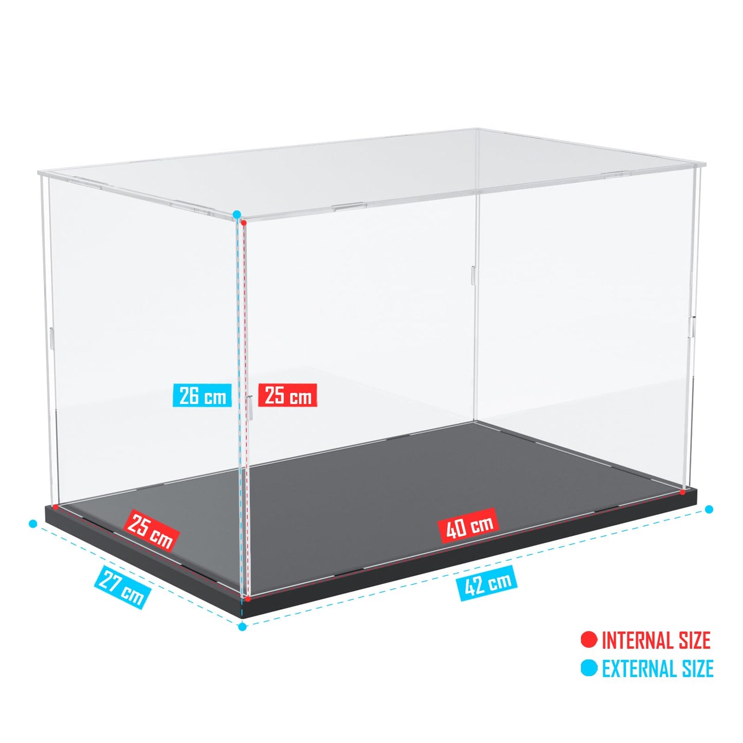 Nynelly Acrylic Display Case for Lego Tranquil Garden 10315 for Lego Ducati 42107 Vespa 10298 Models Figures