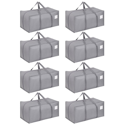 Dntorx 8 Pack 90L Moving Bags, Waterproof Storage Totes, Grey