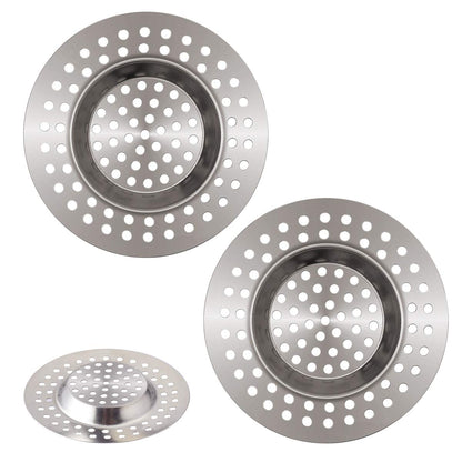 Macco 3 Pack Sink Strainer in Kitchens and Bathrooms Plug 78mm Diameter Hair Catcher for Bathtub Shower（90 holes)