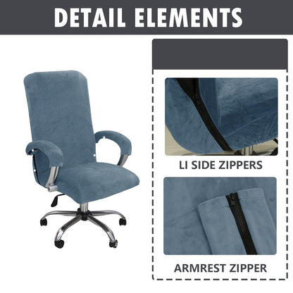 Bestenrose Velvet Office Chair Cover Stretch Computer Desk Armchair Covers