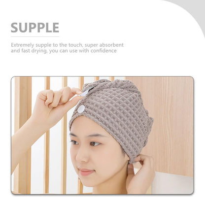 Beavorty 2 pcs Water Absorbent Hair Caps Hair Drying Wraps for Quick Drying Supple Shower Hat for Long Short Curly Straight Permed or Dyed Reduces