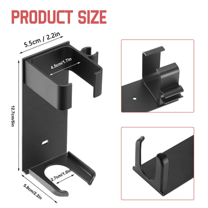 Moqing Wall Mount Holder for Dyson Airwrap Styler Hair Curling Iron Barrels, Metal Organizor Storage Rack Suitable for Various Curly Hair