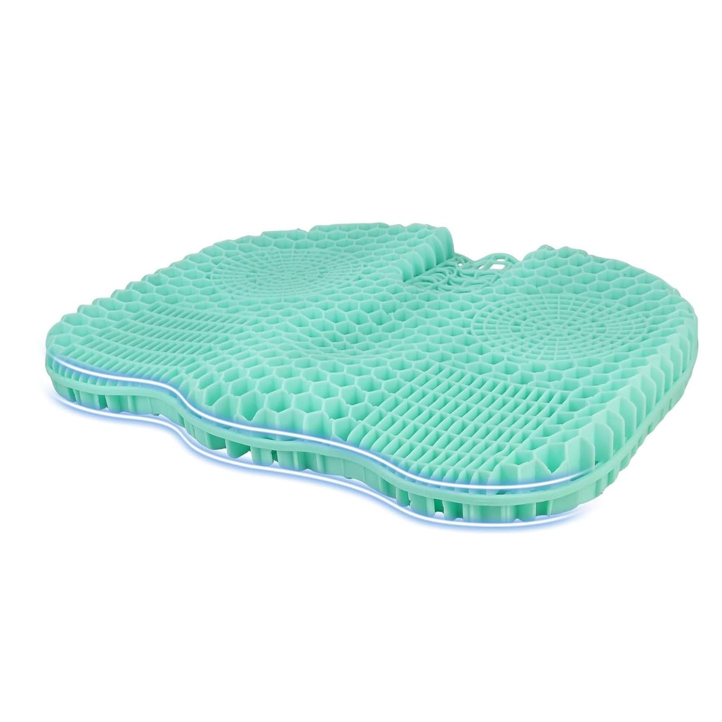 wiksite Gel Seat Cushion - Double Thick Egg Seat Cushion for Long Sitting Cool Breathable Honeycomb Design Chair Gel Cushion for Support and