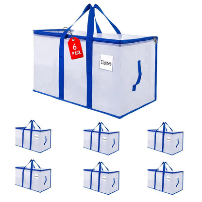 ZFWDSY Moving Bags 105 L,6-Pack Storage Bags Moving Boxes Alternatives