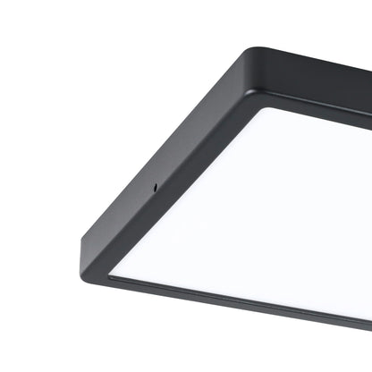 Eglo LED Outdoor Ceiling Light Argolis 2, Outside Light for Wall and Ceiling, Porch Lighting Made of Black Metal and White Plastic, Exterior lamp Warm