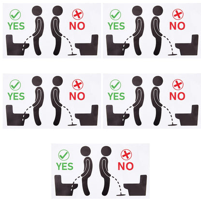 GORGECRAFT 5Pcs Toilet Target Aiming Stickers Potty Training Toilet Pee Target Decal Removable Self Adhesive Black Waterproof Bumper Decals for
