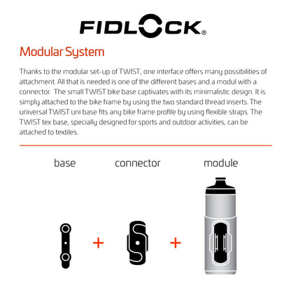 Fidlock Twist Bottle Set 800 + Bike Base Black