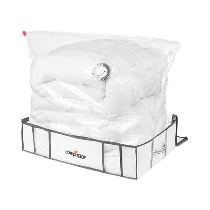 Compactor Life 3D Semi-Rigid Vacuum Box, Size L, White - Space Saving Storage Solution
