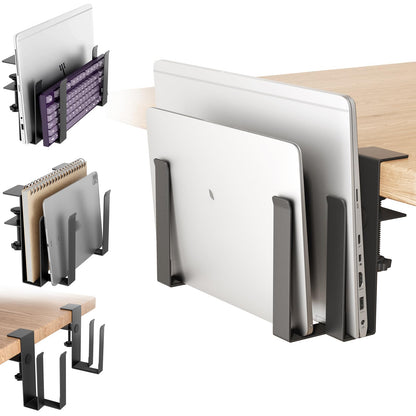 otuiaim Laptop Desk Stand with Clamp, 2-Layer for 2 Devices < 38mm Thick