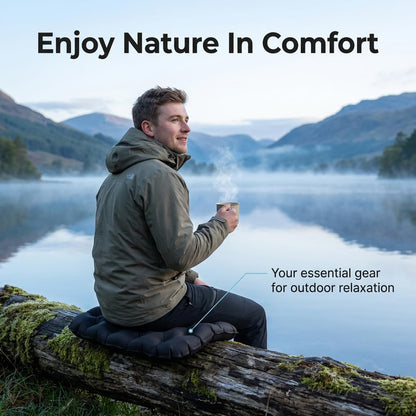Inflatable Seat Cushion, Portable Air Seat Pad for Travel and Camping