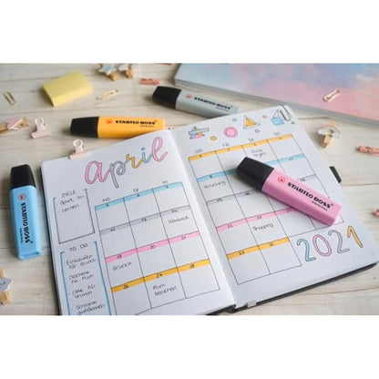 STABILO BOSS ORIGINAL Pastel - Highlighter - Pack of 8 - Assorted Colours