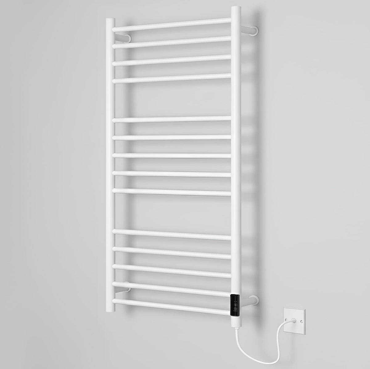 Manissa Siena White Electric Heated Towel Rail 600mm W x 1000mm H
