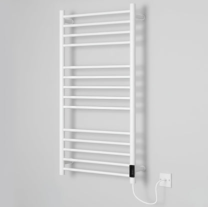 Manissa Siena White Electric Heated Towel Rail 600mm W x 1000mm H