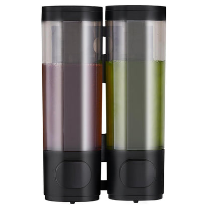 Pollock Wall Mounted Soap Dispenser, 300ml x 2 Shampoo and Conditioner Dispenser, No-Drill Installation Shower Soap Dispenser