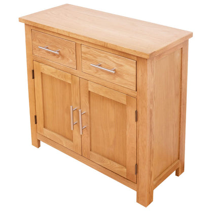 Aurotrice OAK Small Sideboard Living Room Storage 2 Doors 2 Drawers Mini Sideboard Natural