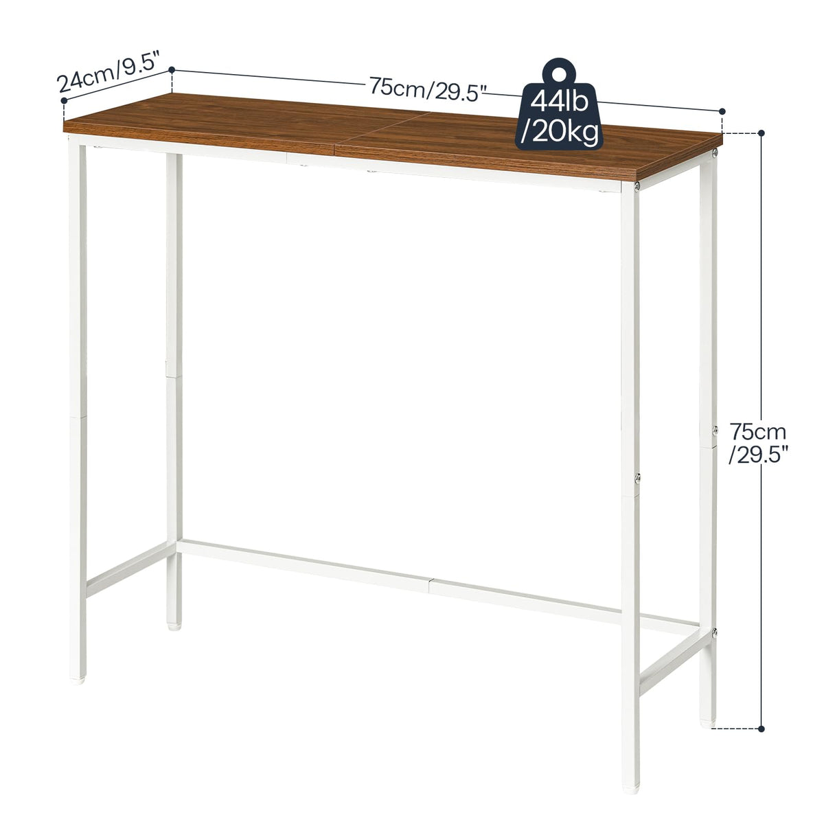 HOOBRO Console Table, Slim Console Table for Hallway, Metal Frame, Compact Display Table, Sofa Table for Small Spaces, Entryway, Living Room, Sturdy