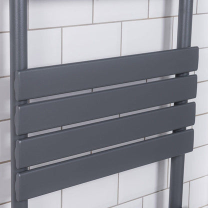 Warmehaus Flat Panel Heated Towel Rail Radiator Anthracite 1600x600mm Grey